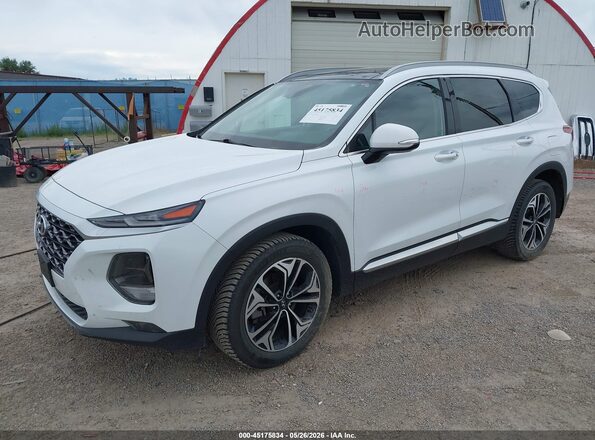 5NMS3CAAXLH215981 2020 HYUNDAI SANTA FE White Vista tres cuartos delantera izquierda