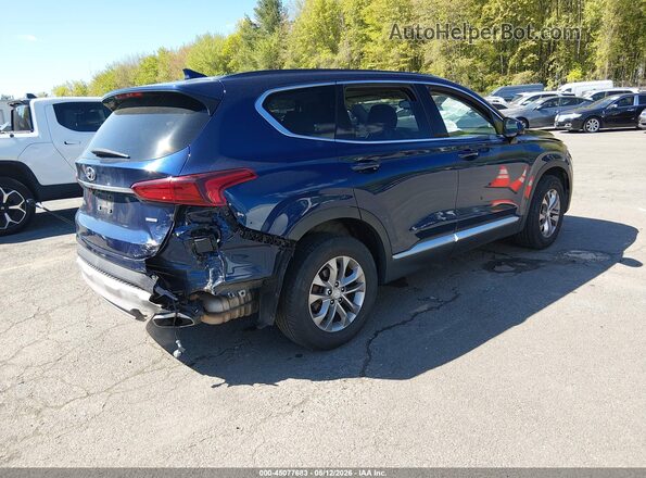 5NMS3CAD1KH049617 2019 HYUNDAI SANTA FE Синий Задняя правая четверть