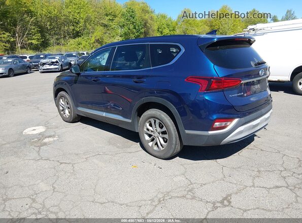 5NMS3CAD1KH049617 2019 HYUNDAI SANTA FE Синий Задняя левая четверть