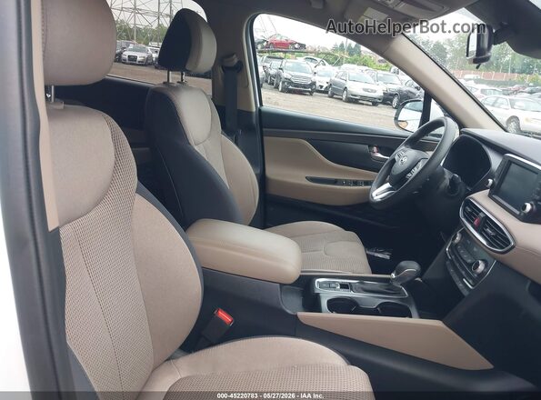 5NMS3CAD1LH181262 2020 HYUNDAI SANTA FE White Widok wnętrza z przodu