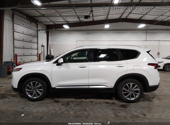 5NMS3CAD6KH052268 2019 HYUNDAI SANTA FE White Widok wnętrza 360 stopni