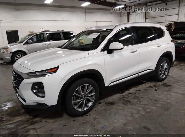 5NMS3CAD6KH052268 2019 HYUNDAI SANTA FE White Przód lewy