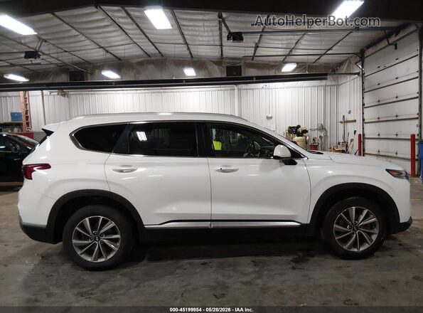 5NMS3CAD6KH052268 2019 HYUNDAI SANTA FE White Widok wnętrza z tyłu