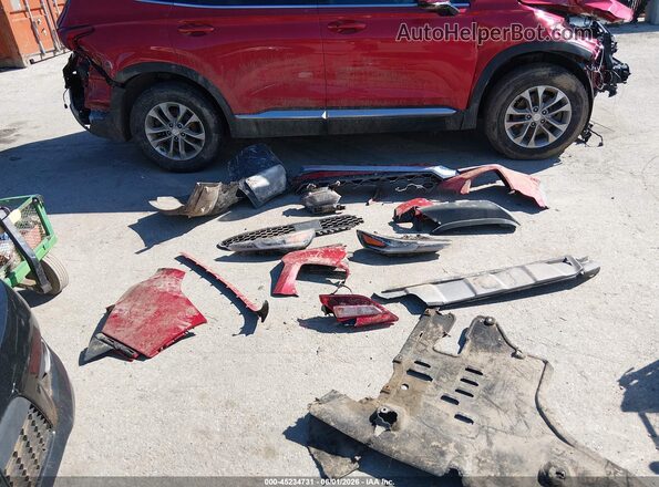 5NMS3CAD7LH268518 2020 HYUNDAI SANTA FE Red Սարքավորումների վահանակի տեսք