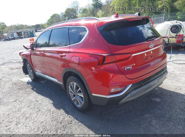 5NMS3CAD8KH004982 2019 HYUNDAI SANTA FE Red უკანა მარცხენა
