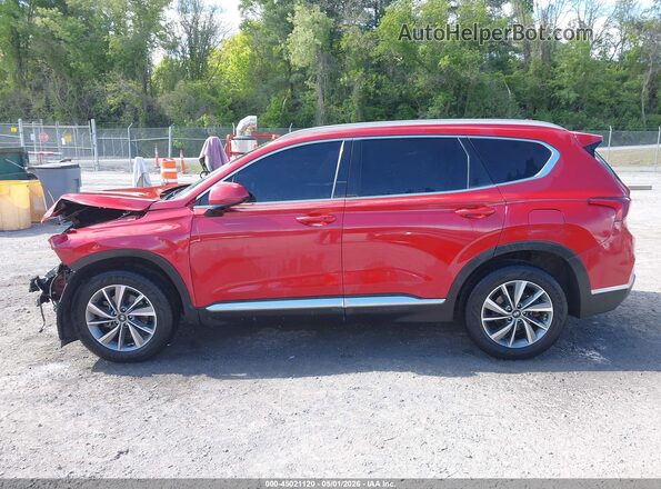 5NMS3CAD8KH004982 2019 HYUNDAI SANTA FE Red სალონის 360-გრადუსიანი ხედი