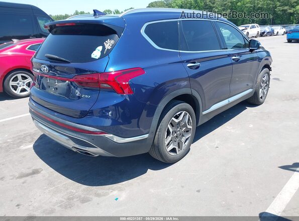 5NMS44AL1MH332063 2021 HYUNDAI SANTA FE Blue Задня права чверть