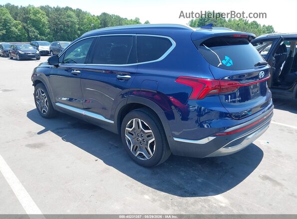 5NMS44AL1MH332063 2021 HYUNDAI SANTA FE Blue Задня ліва чверть