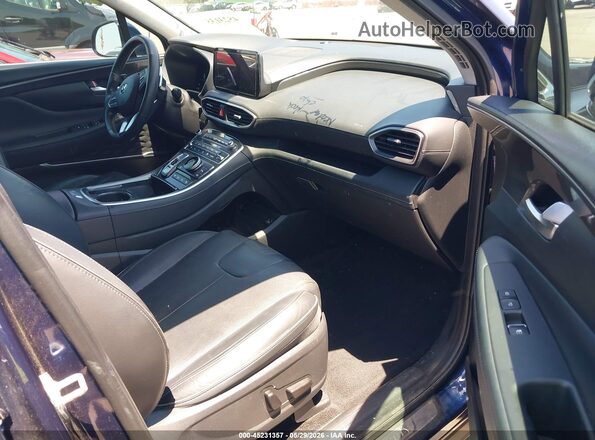 5NMS44AL1MH332063 2021 HYUNDAI SANTA FE Blue Вид салону спереду