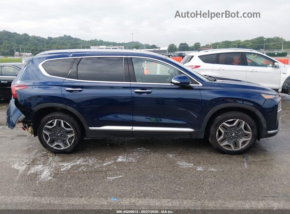 5NMS44AL2NH462418 2022 HYUNDAI SANTA FE Blue Вид задньої частини салону