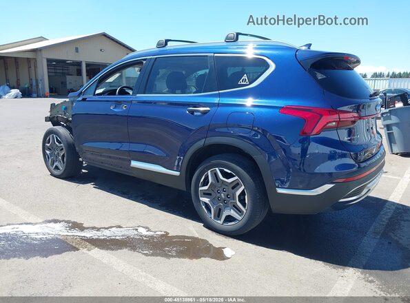 5NMS4DAL6NH377520 2022 HYUNDAI SANTA FE Blue Trasero izquierdo
