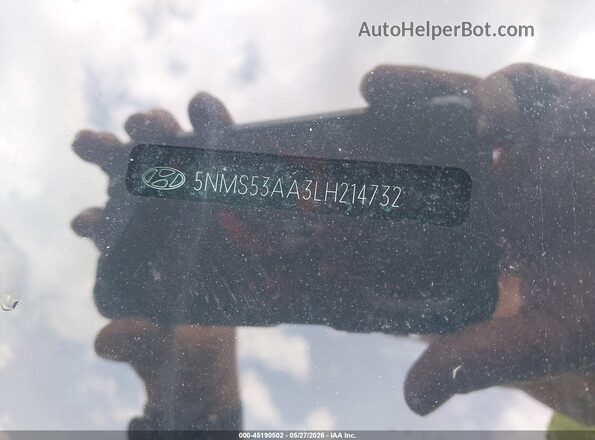 5NMS53AA3LH214732 2020 HYUNDAI SANTA FE Gray Շարժիչի բաժամունքի տեսք
