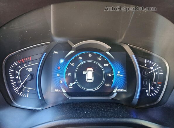 5NMS53AA8KH073042 2019 HYUNDAI SANTA White Вид щитка приладів