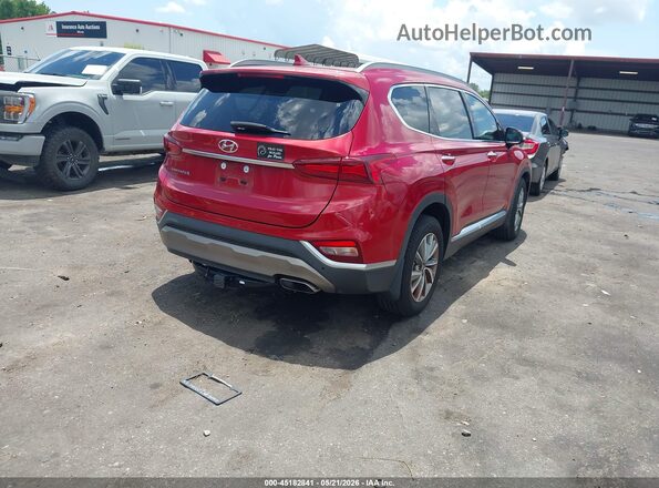 5NMS53AD0KH127475 2019 HYUNDAI SANTA FE Red Задня права чверть