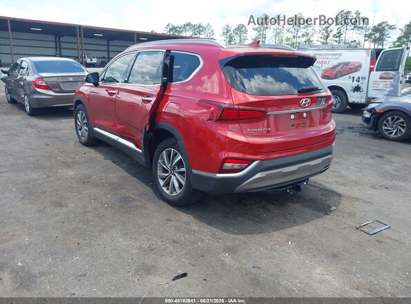 5NMS53AD0KH127475 2019 HYUNDAI SANTA FE Red Задня ліва чверть