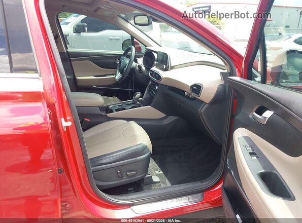 5NMS53AD0KH127475 2019 HYUNDAI SANTA FE Red Вид салону спереду