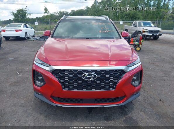 5NMS53AD0KH127475 2019 HYUNDAI SANTA FE Red Вид щитка приладів