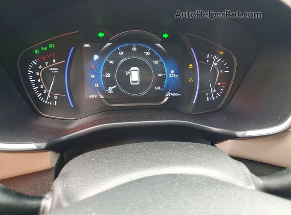 5NMS53AD7KH127182 2019 HYUNDAI SANTA White Instrument cluster view