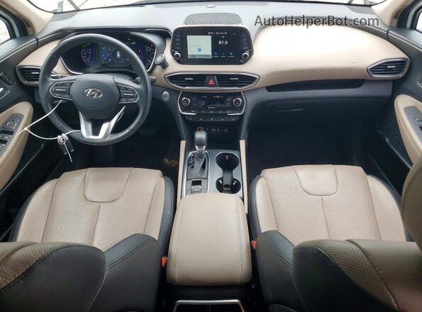 5NMS53AD7KH127182 2019 HYUNDAI SANTA White Dashboard view