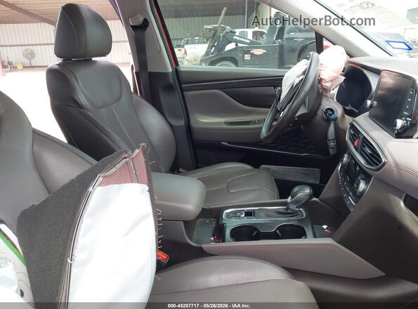 5NMS53AD8LH153016 2020 HYUNDAI SANTA FE Red Вид салону спереду