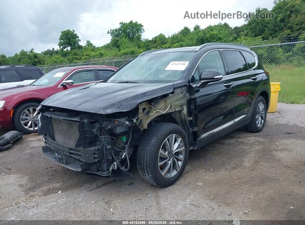 5NMS53ADXKH050260 2019 HYUNDAI SANTA FE Black Передня ліва чверть