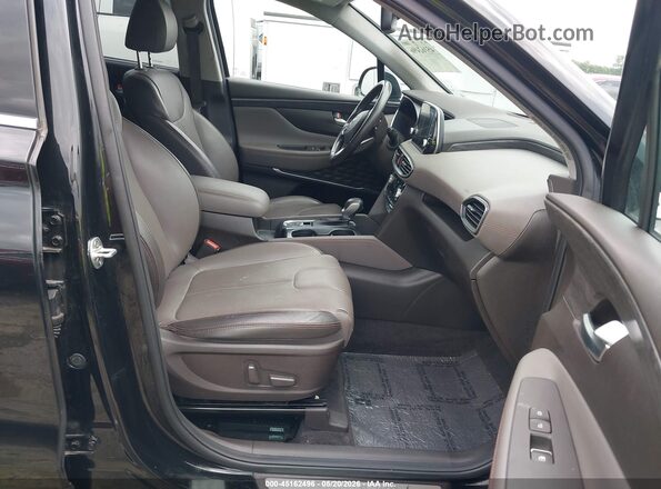 5NMS53ADXKH050260 2019 HYUNDAI SANTA FE Black Вид салону спереду
