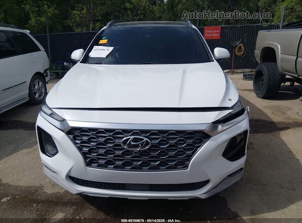 5NMS53ADXKH132246 2019 HYUNDAI SANTA FE White Widok zestawu wskaźników