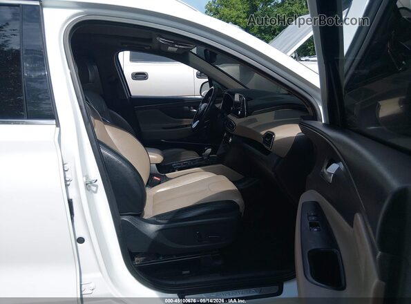 5NMS53ADXKH132246 2019 HYUNDAI SANTA FE White Widok wnętrza z przodu
