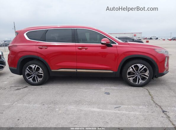 5NMS5CAA2LH249259 2020 HYUNDAI SANTA FE Red Vista interior trasera