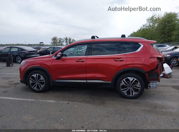 5NMS5CAA3LH180792 2020 HYUNDAI SANTA FE Red 360 interior view
