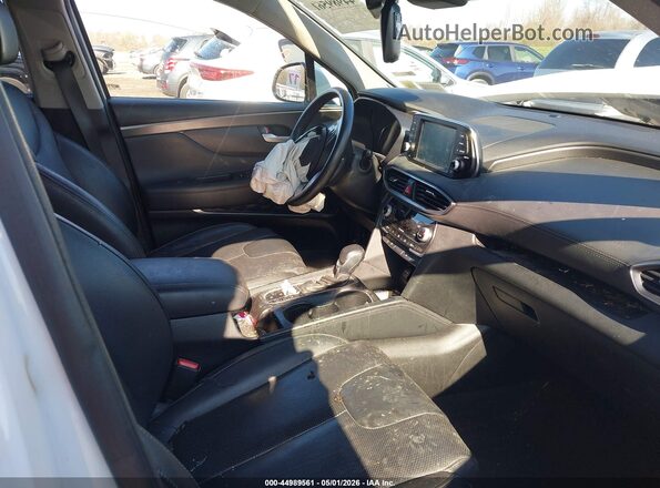 5NMS5CAA6KH022929 2019 HYUNDAI SANTA FE White წინა სალონის ხედი