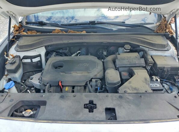5NMS5CAD2KH095371 2019 HYUNDAI SANTA White ძრავის განყოფილების ხედი