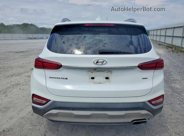 5NMS5CAD2KH095371 2019 HYUNDAI SANTA White უკანა ხედი