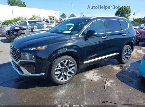 5NMS5DAL2MH354926 2021 HYUNDAI SANTA FE CALLIGRAPHY Black Առջևի ձախ երեք քառորդ տեսարան