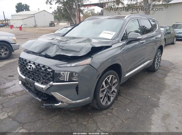 5NMS5DAL5NH459736 2022 HYUNDAI SANTA FE Gray Առջևի ձախ երեք քառորդ տեսարան