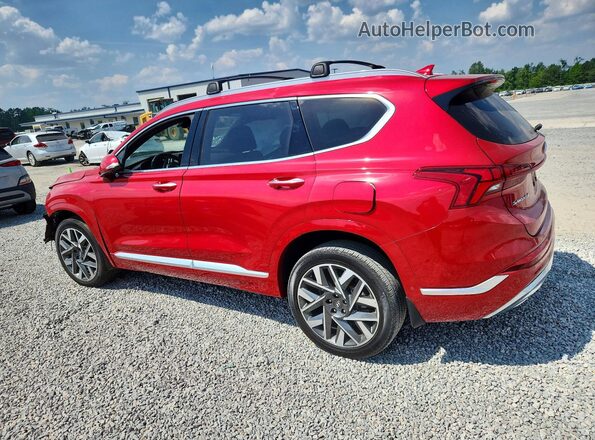 5NMS5DAL7PH587723 2023 HYUNDAI SANTA Burgundy Trasero izquierdo