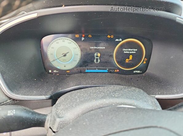 5NMS6DAJ1MH353388 2021 HYUNDAI SANTA Black ხელსაწყოთა პანელის ხედი