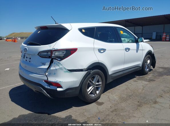 5NMZTDLB0JH063068 2018 HYUNDAI SANTA FE SPORT White Задня права чверть