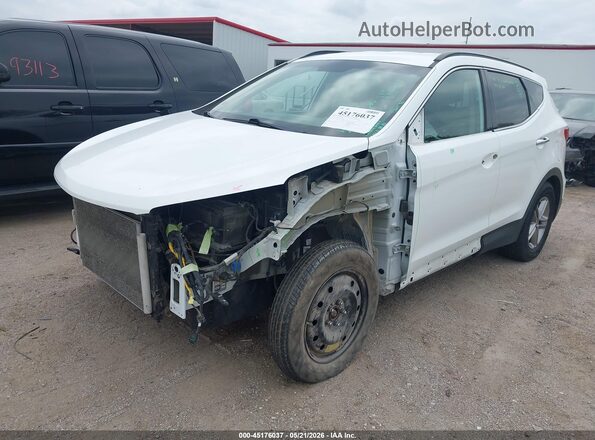 5NMZUDLB1JH080202 2018 HYUNDAI SANTA FE SPORT White Առջևի ձախ երեք քառորդ տեսարան