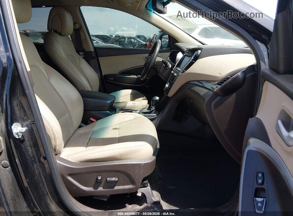 5NMZUDLB3HH006158 2017 HYUNDAI SANTA FE SPORT Black Widok wnętrza z przodu