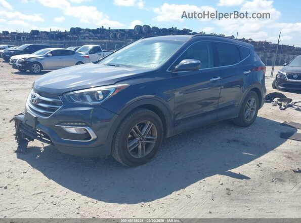 5NMZUDLB4JH105173 2018 HYUNDAI SANTA FE SPORT Blue Vista tres cuartos delantera izquierda