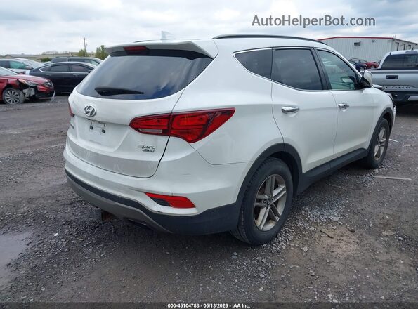 5NMZUDLB5JH078176 2018 HYUNDAI SANTA FE SPORT White Задня права чверть
