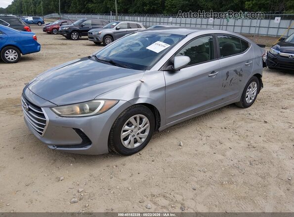 5NPD74LF0HH166375 2017 HYUNDAI ELANTRA Silver წინა მარცხენა ხედი სამი მეოთხედიდან
