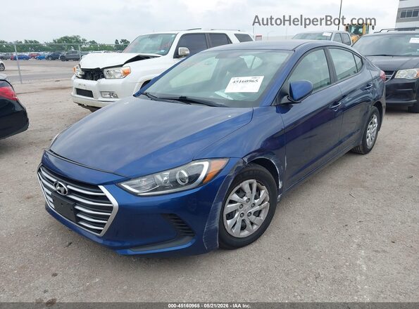 5NPD74LF0JH219730 2018 HYUNDAI ELANTRA Blue Առջևի ձախ երեք քառորդ տեսարան