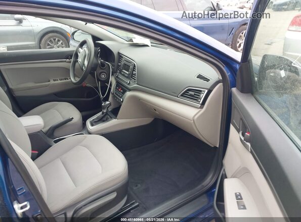 5NPD74LF0JH219730 2018 HYUNDAI ELANTRA Blue Սալոնի դիմացի տեսք