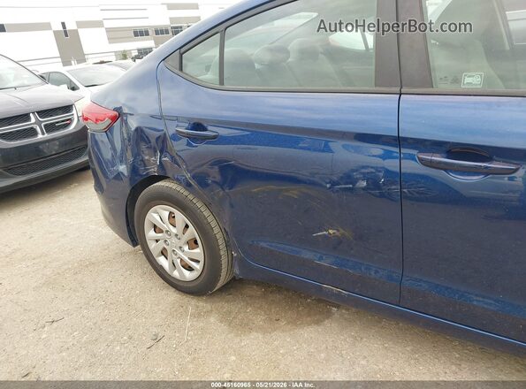 5NPD74LF0JH219730 2018 HYUNDAI ELANTRA Blue Սարքավորումների վահանակի տեսք