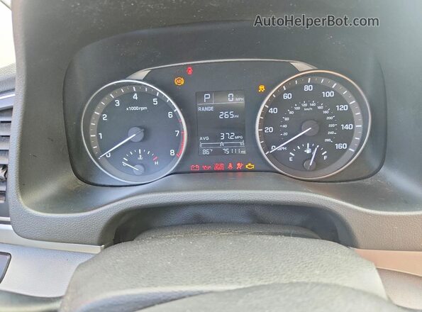 5NPD74LF1HH135247 2017 HYUNDAI ELANTRA Blue Vista del cuadro de instrumentos