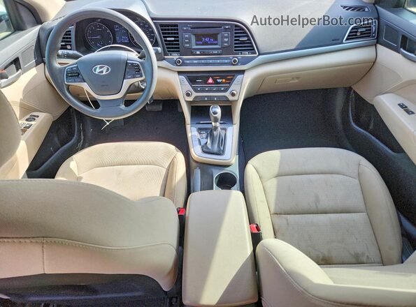 5NPD74LF1JH221521 2018 HYUNDAI ELANTRA White Widok deski rozdzielczej