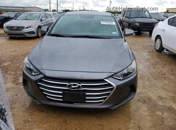 5NPD74LF1JH330285 2018 HYUNDAI ELANTRA Gray Front view