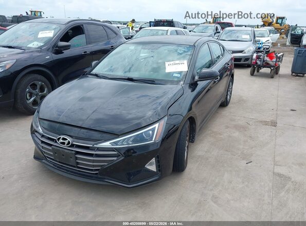 5NPD74LF1KH445955 2019 HYUNDAI ELANTRA Black Առջևի ձախ երեք քառորդ տեսարան